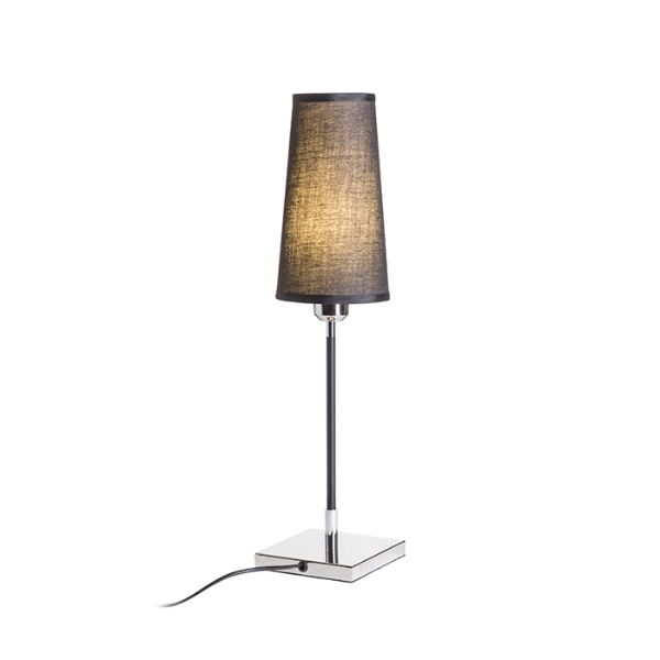 LULU asztali lámpa fekete króm 230V LED E27 8W