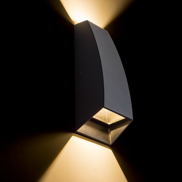 PIA fali lámpa antracitszürke 230V LED 2x3W IP54 3000K