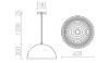 CARISSIMA 40 függő lámpa matt fehér/ezüstszürke  230V LED E27 15W