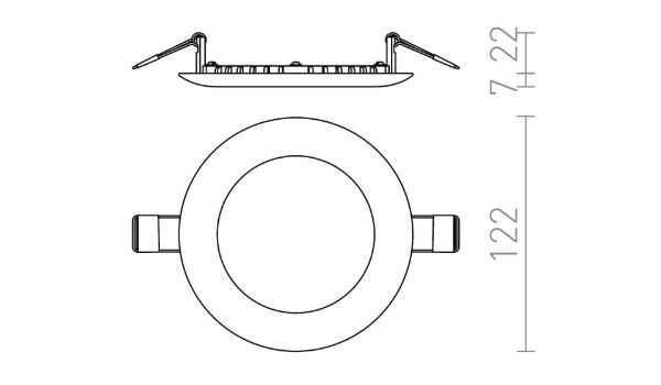 DADA 12 süllyesztett lámpa fehér 230V LED 6W 3000K