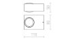 KORSO II fali lámpa fekete elox 230V LED 2x3W 120° IP54 3000K