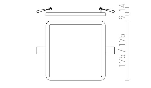 HUE SQ 17 süllyesztett lámpa dekoratív bükk 230V LED 18W 3000K