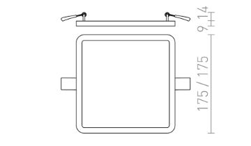 HUE SQ 17 süllyesztett lámpa króm 230V LED 18W 3000K
