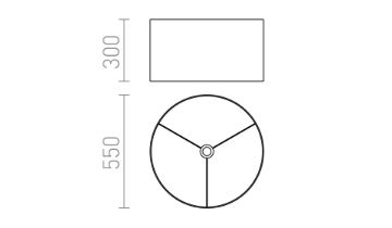 RON 55/30 lámpabúra  Polycotton fehér/fehér PVC  max. 23W