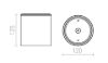 DUNE ES111 mennyezeti lámpa fehér 230V LED GU10 9W IP65