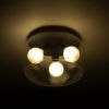 AMANDA mennyezeti lámpa matt fekete tiszta üveg 230V LED E27 3x15W