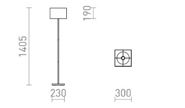 NYC/TEMPO 30/19 állólámpa  Polycotton fehér/króm 230V LED E27 15W