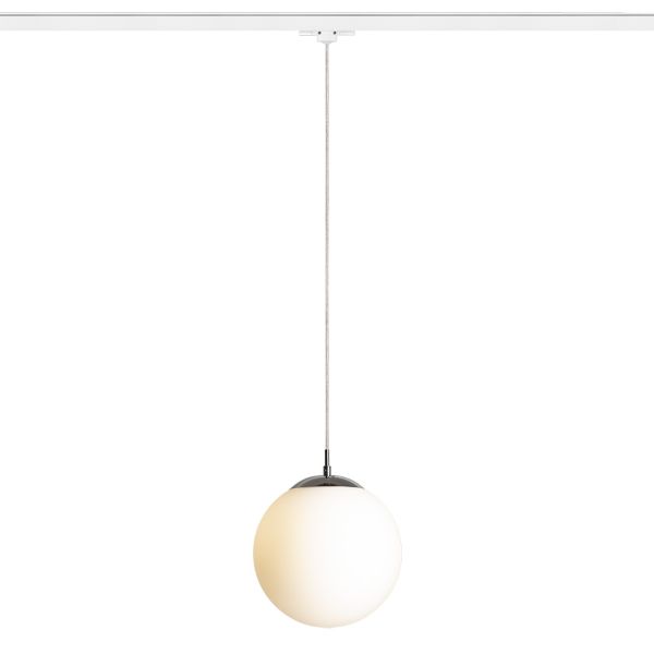 LUNA 25 három áramkörös sínre  opál üveg/króm 230V LED E27 15W
