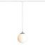 LUNA 25 egy áramkörös sínre  opál üveg/króm 230V LED E27 15W
