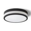 CIRA LED 35 mennyezeti lámpa opál üveg/fekete 230V LED 24W IP44 3000K