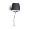 SHARP fali lámpa fekete króm 230V LED E27 15W