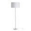 Króm állólámpa Polycotton fehér lámpaernyővel