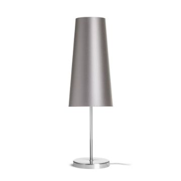 NYC/CONNY 15/30 asztali lámpa  Monaco galamb szürke/ezüst PVC/nikkel 230V LED E27 11W