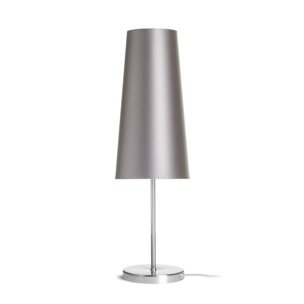NYC/CONNY 15/30 asztali lámpa  Monaco galamb szürke/ezüst PVC/nikkel 230V LED E27 11W