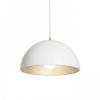 CARISSIMA 40 függő lámpa matt fehér/ezüstszürke  230V LED E27 15W