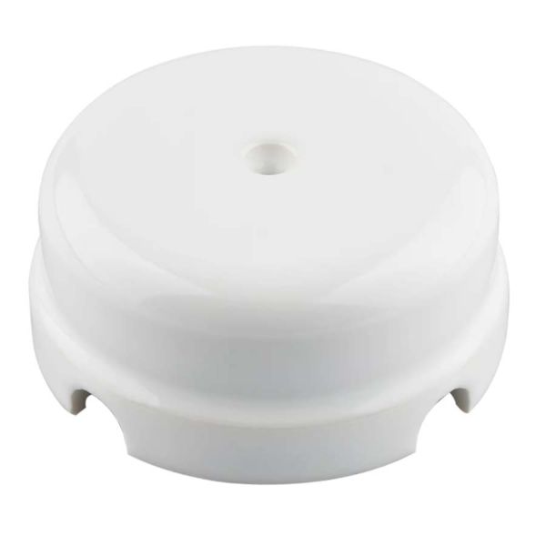 Fehér porcelán falonkívüli kötődoboz 78x35mm