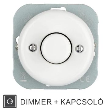 Porcelán dimmer Ø60 mm-es süllyesztett szereléshez
